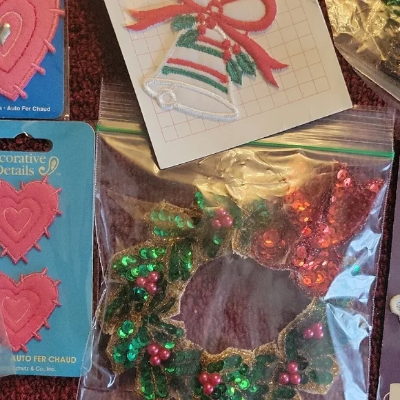 Assorted Holiday and Floral Embellishments Set